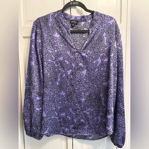 Jones New York Purple Lavender Blouse Shirt Top
